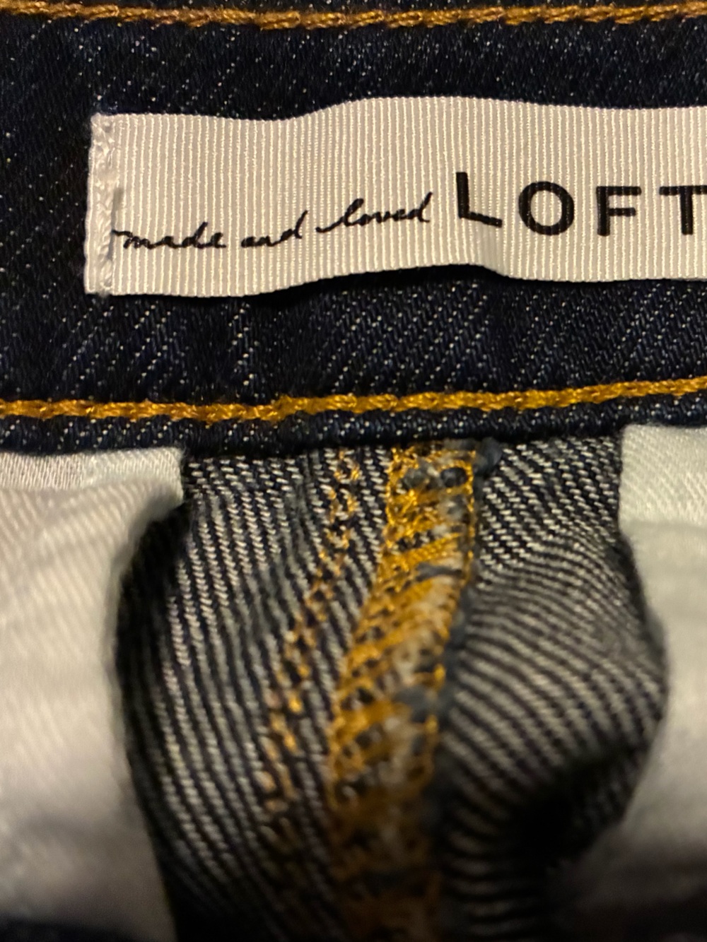 LOFT Dark Blue Wide-Leg Jeans with Gold Buttons *BOGO EQUAL OR LESS - Picture 5 of 7